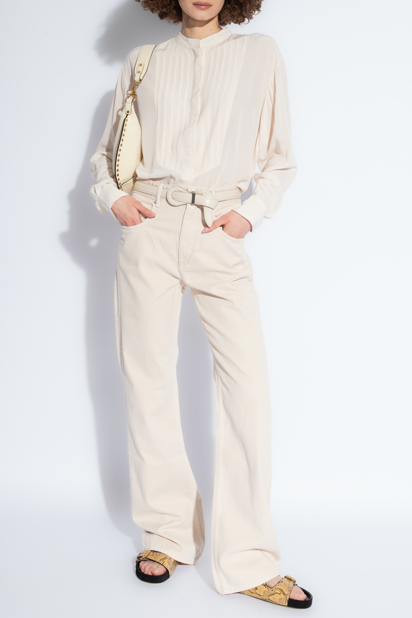【関税込み】Isabel Marant ホワイト Vikira ジーンズ Isabel Marant 'Belvira' jeans | Women's Clothing | Vitkac
